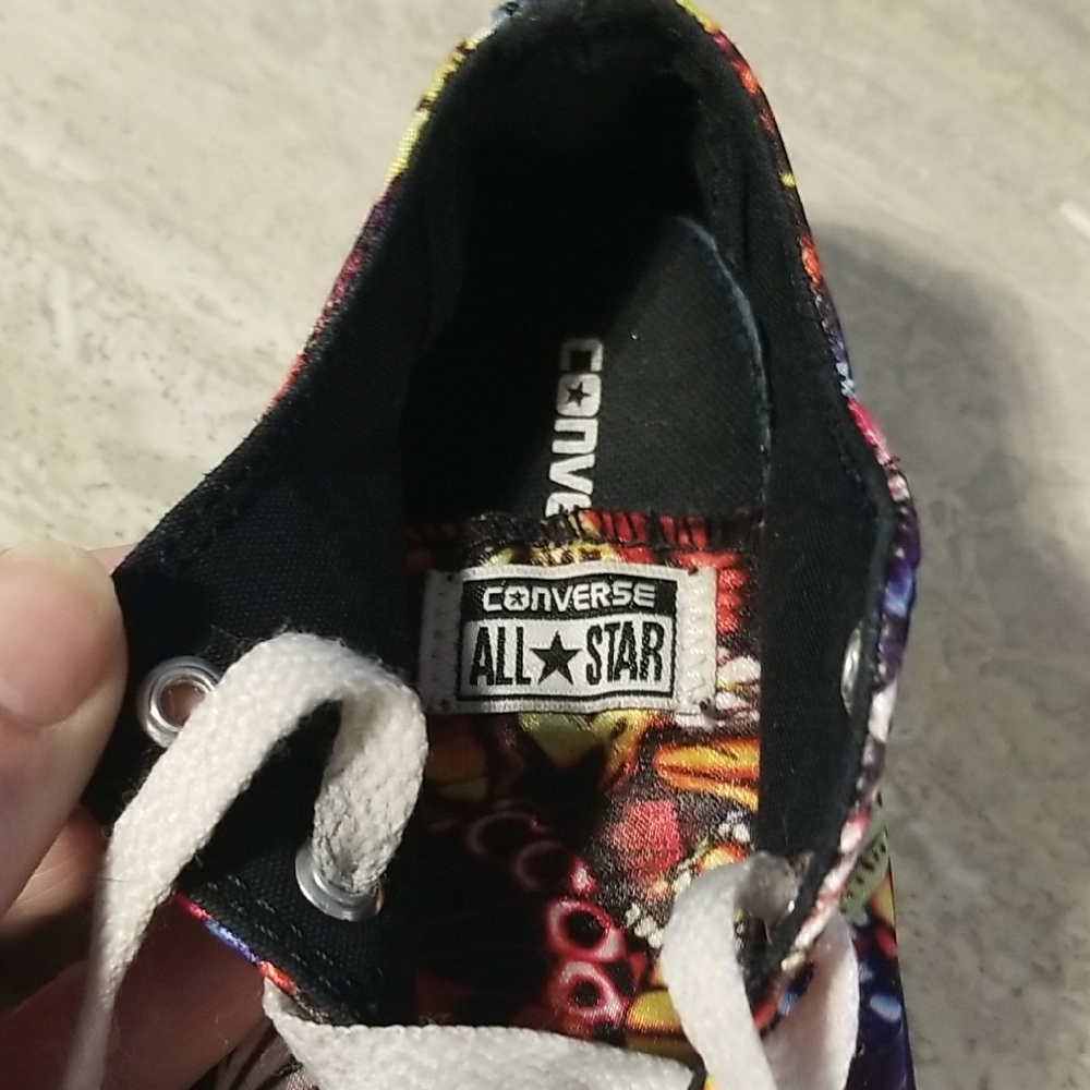 Converse All Star Kids Butterfly Print Low-Top Sneakers Size 10 - Picture 4 of 8